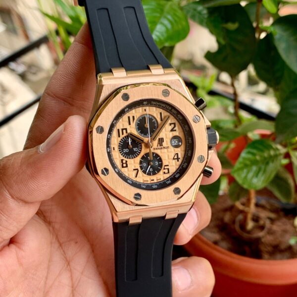 Audemars Piguet Chronograph Silver Blue Steel Quartz - gallery