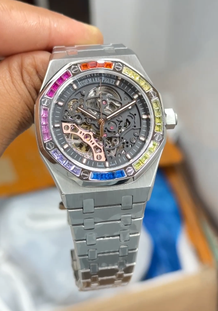 Audemars Piguet Royal Oak Open-Worked Silver Rainbow - gallery