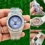 Audemars Piguet Perpetual Calendar Silver Blue  Watch - gallery