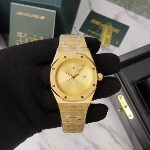 Audemars Piguet Perpetual Calendar Silver Green Dial  Watch - gallery