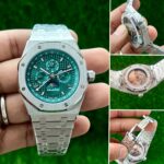 Audemars Piguet Perpetual Calendar Silver Green Dial  Watch - gallery