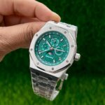 Audemars Piguet Perpetual Calendar Silver Green Dial  Watch - gallery