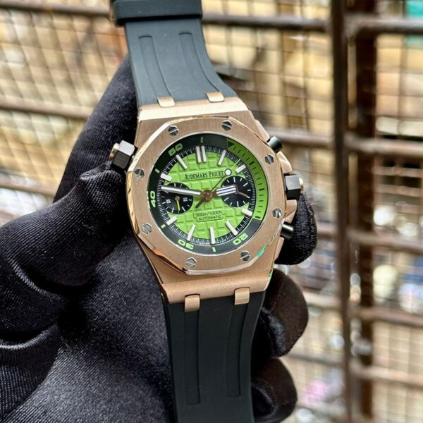 Audemars Piguet Royal Oak Leather Rosegold White Dial - gallery