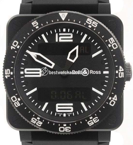 Bell & Ross BR 03 Mens watch Unisex Quartz Steel BR03-88-S