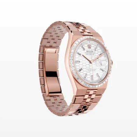 Rolex Super Clone Land Dweller 36mm Everose Gold and Diamonds - gallery