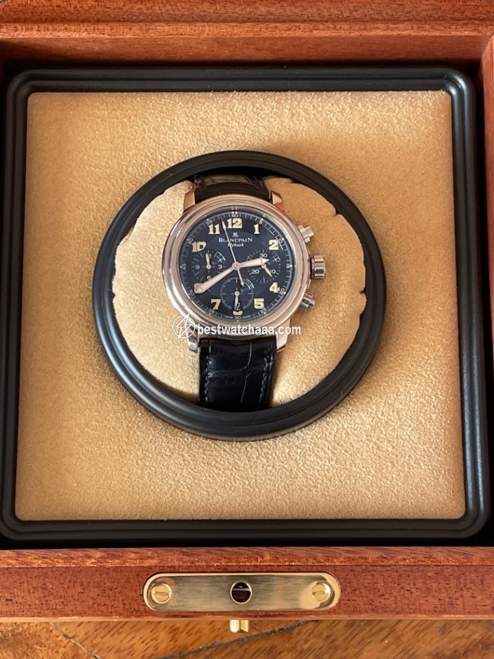 Blancpain Leman Fly-Back Mens watch Unisex Automatic White gold 2185 - gallery