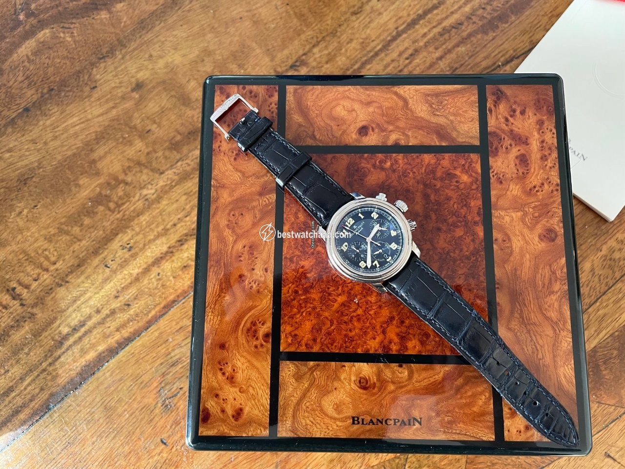 Blancpain Leman Fly-Back Mens watch Unisex Automatic White gold 2185 - gallery