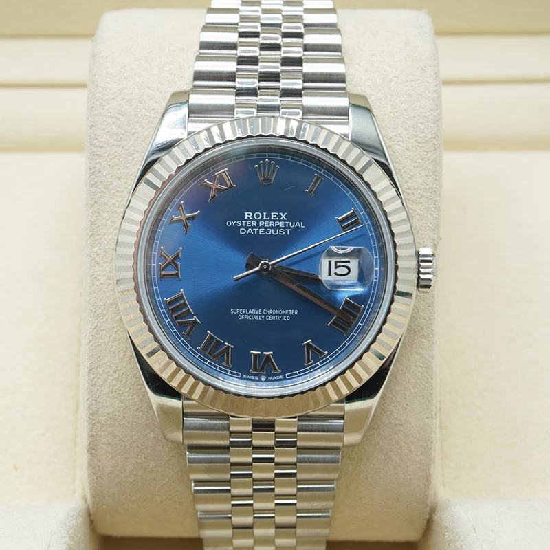 Rolex Datejust 41mm Blue Dial 126334 Jubilee Roman Dials - gallery