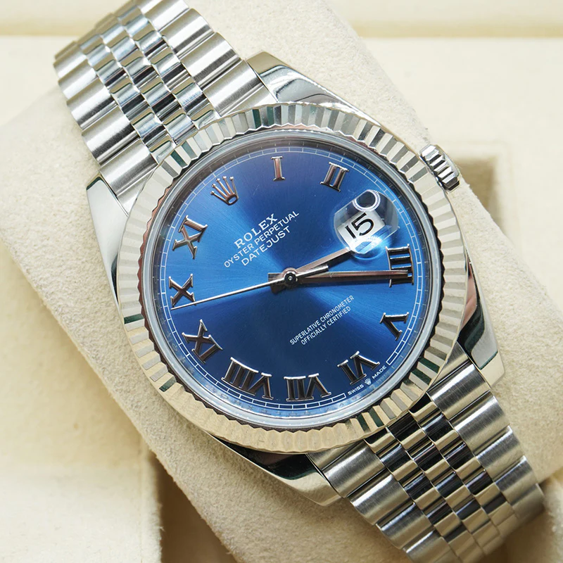 Rolex Datejust 41mm Blue Dial 126334 Jubilee Roman Dials - gallery