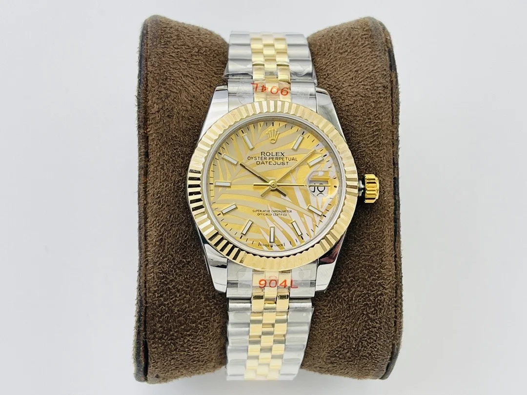 Rolex Datejust 36mm Gold Palm Motif Dial 126233 - gallery