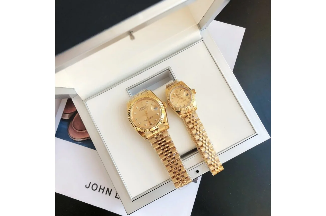 Couple Watches Rolex Datejust 36/28mm RG/RG Jub Gold/Dial - gallery