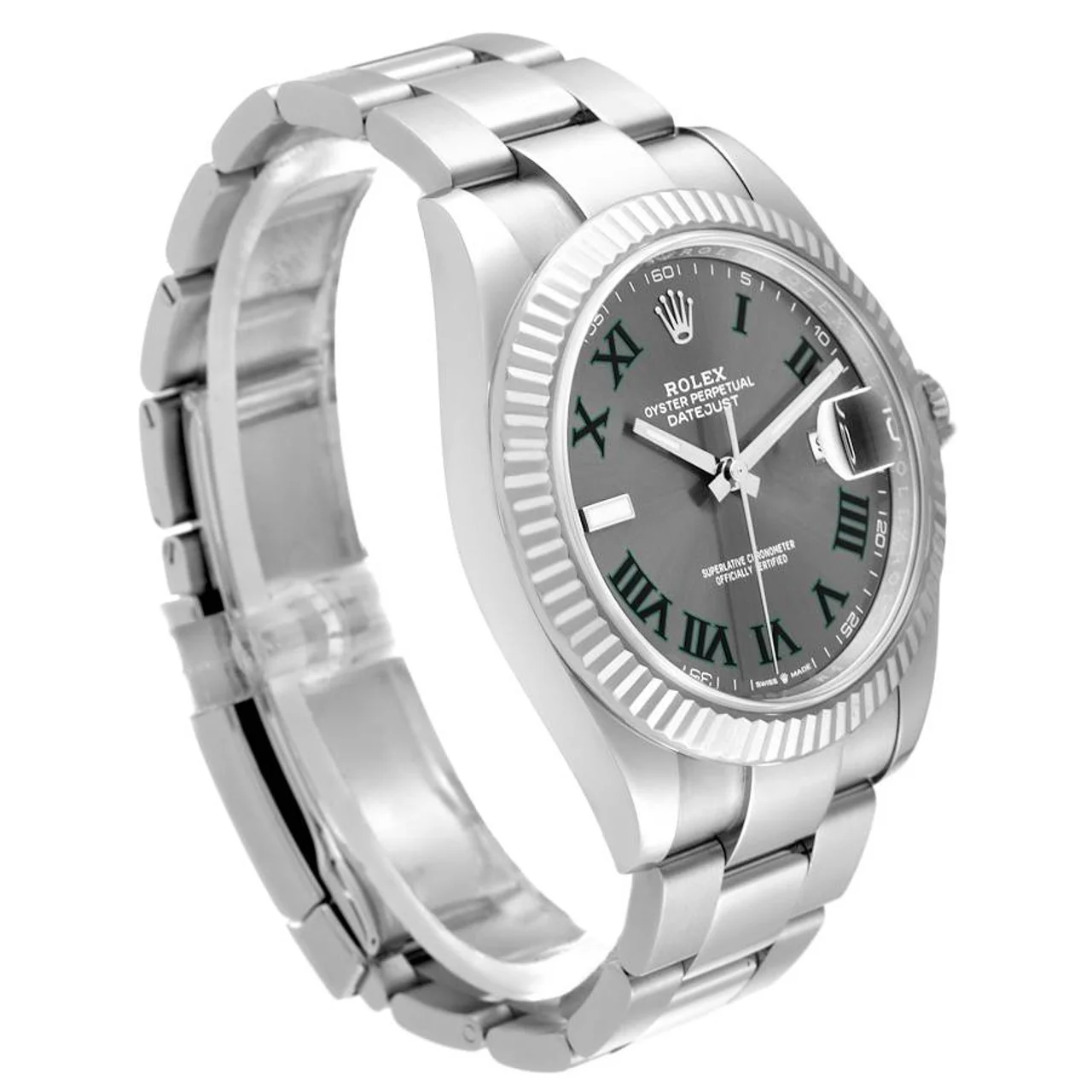 Superclone Rolex Datejust 41mm Rhodium Dial 126334  Wimbledon  Flutted / Oyster - gallery