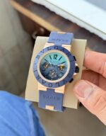 Bvlgari Aluminium Chronograph in Blue - gallery