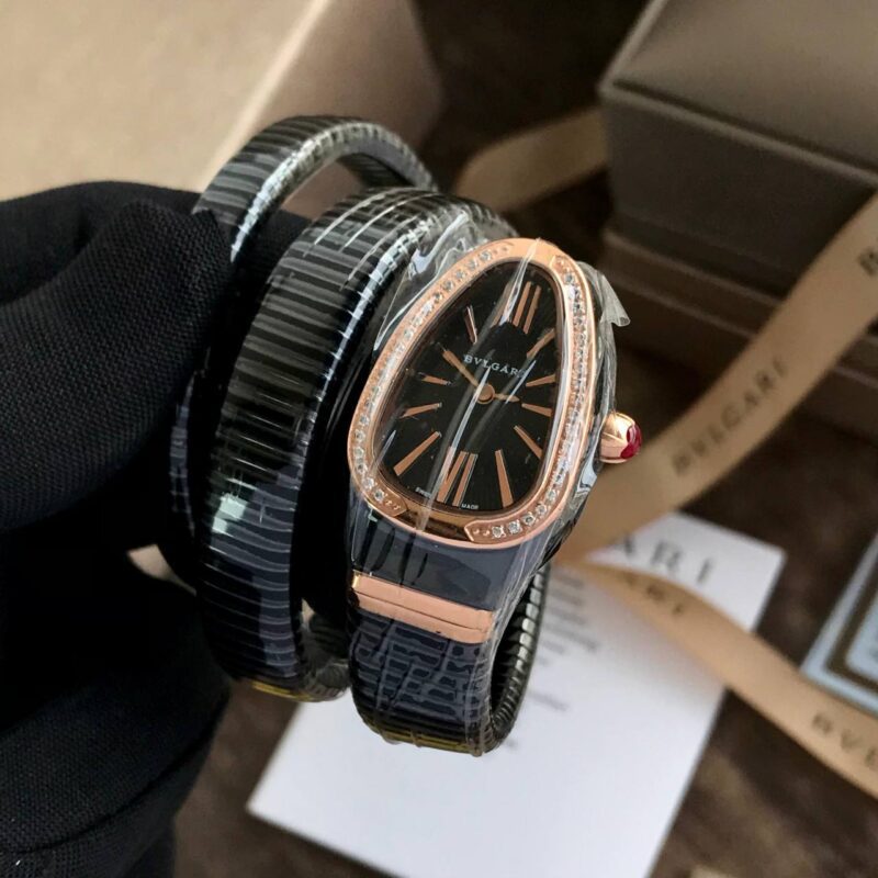 Bvlgari Serpenti Spiga Black Dial 35mm - gallery