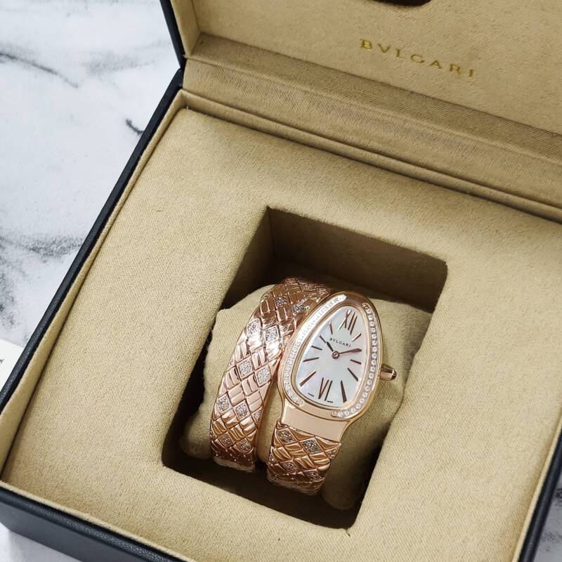 Bvlgari Serpenti Spiga Rose Gold White Dial 35mm - gallery