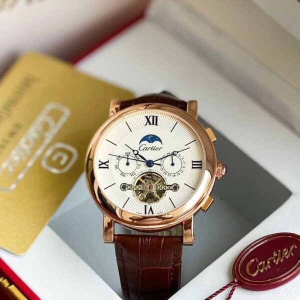 Cartier Ballon Bleu Gents Blue Dial Leather - gallery