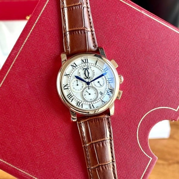 Cartier Baloon Chronograph with Leather Strap - gallery