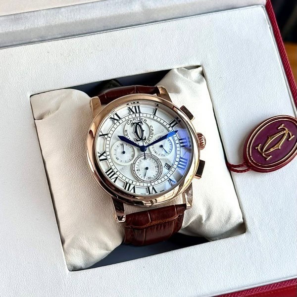 Cartier Baloon Chronograph with Leather Strap - gallery