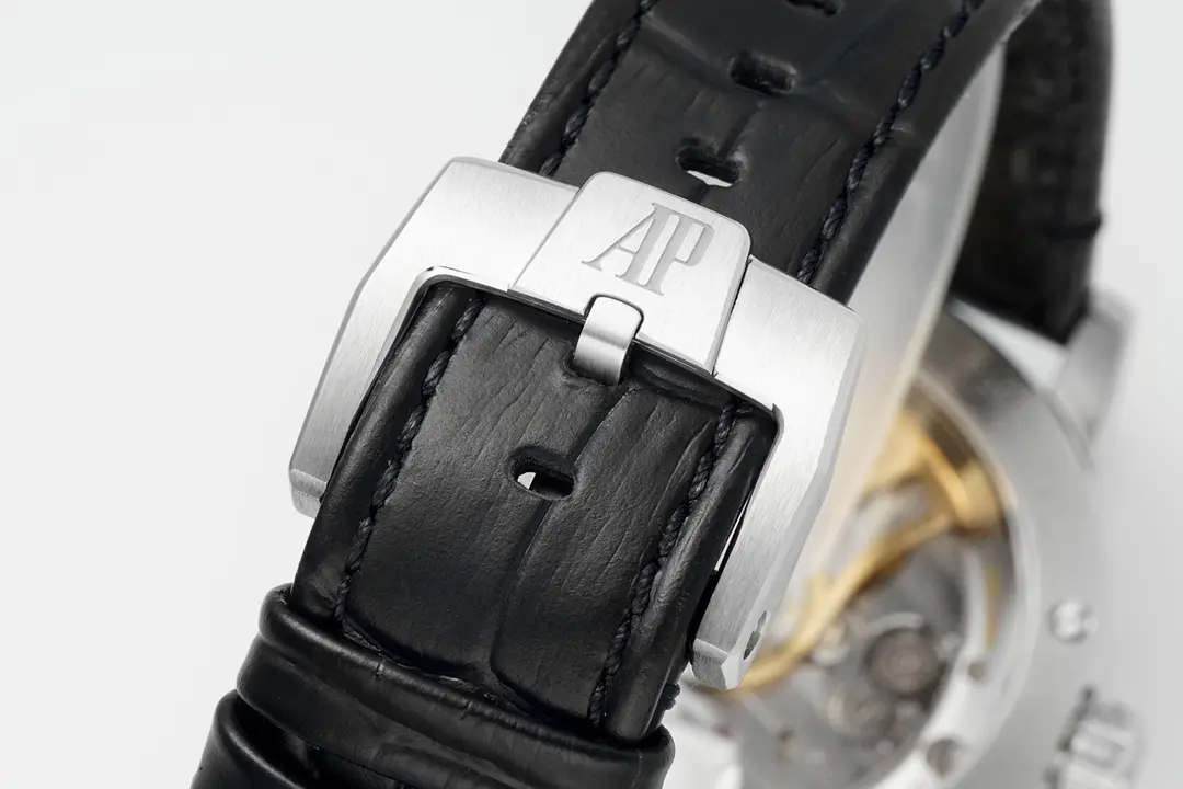 watch Audemars Piguet CODE 11.59 Blue Dial Three-Hand Automatic Watch   41mm Stainless Steel Case with Black Leather Strap - gallery