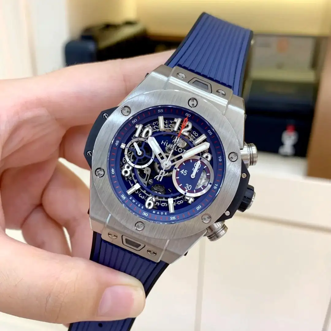 Hublot Big Bang Men Automatic Blue Rubber Watch 411.NX.5179.RX - gallery
