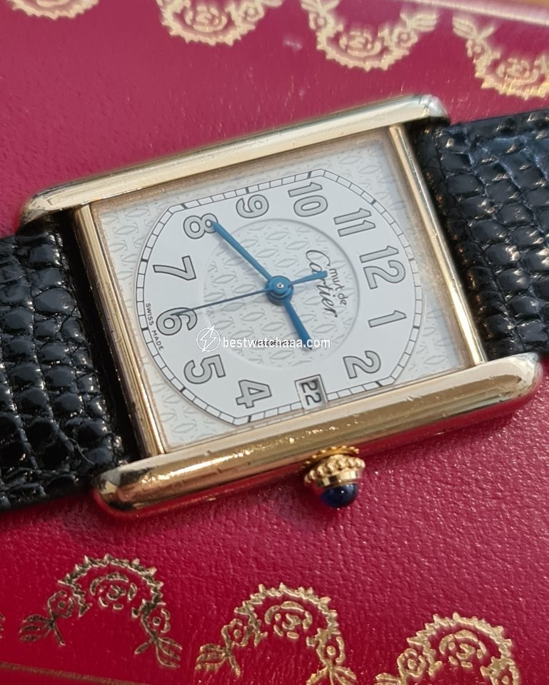 Cartier Tank Mens watch Unisex Quartz Silver 2413 - gallery