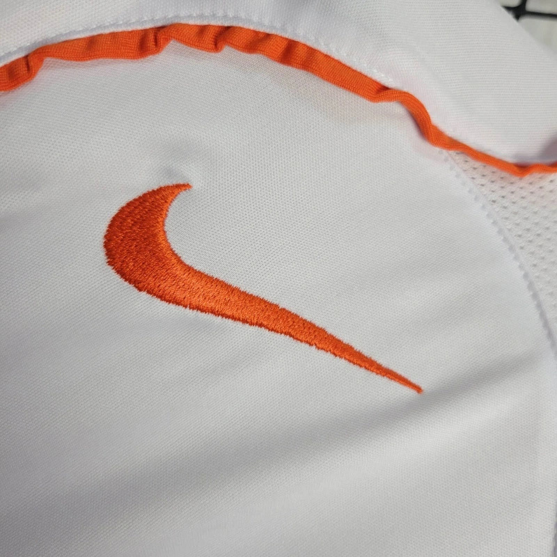 2004 Netherlands  Away Retro Jersey White - view 7
