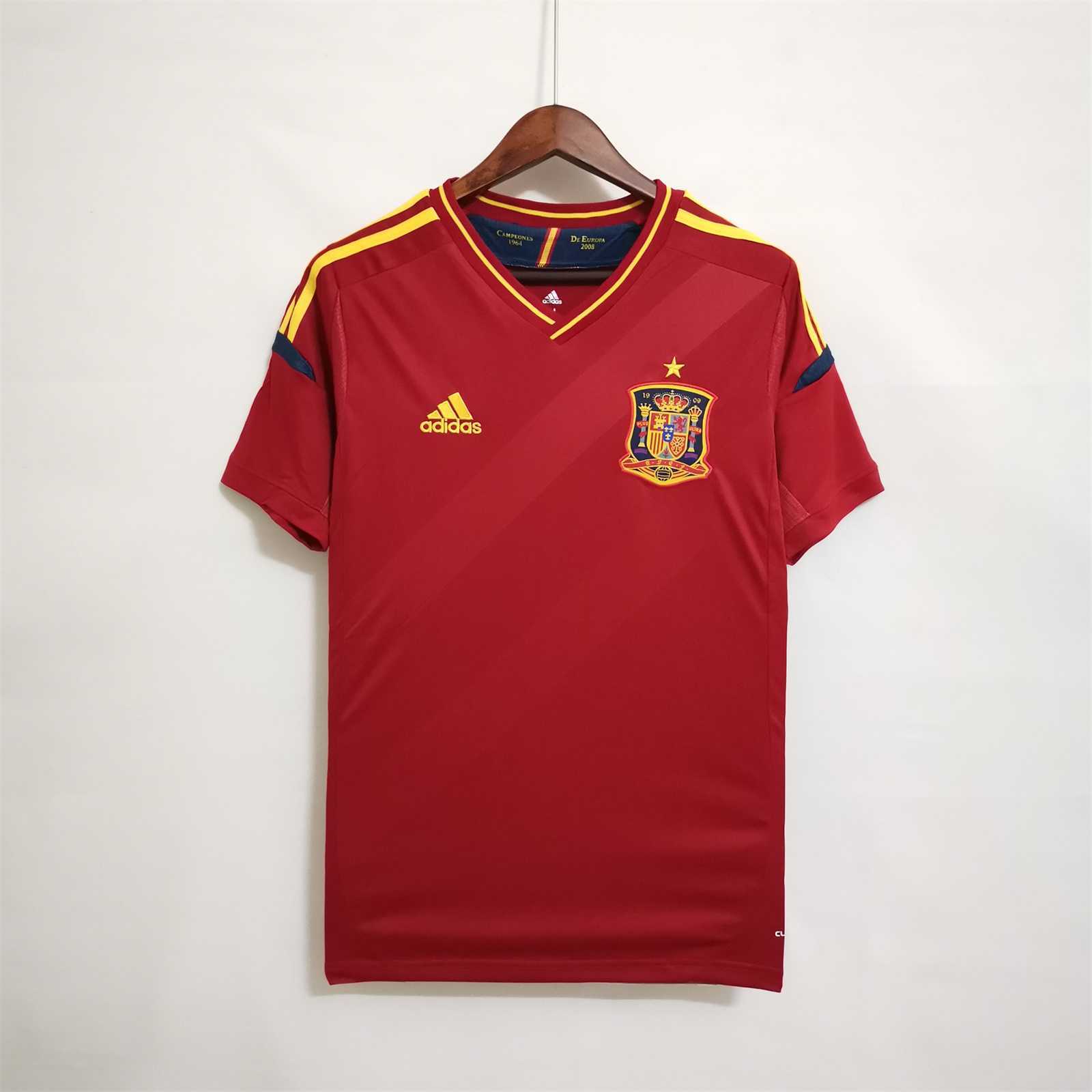2012 Spain Home Retro Soccer Jersey