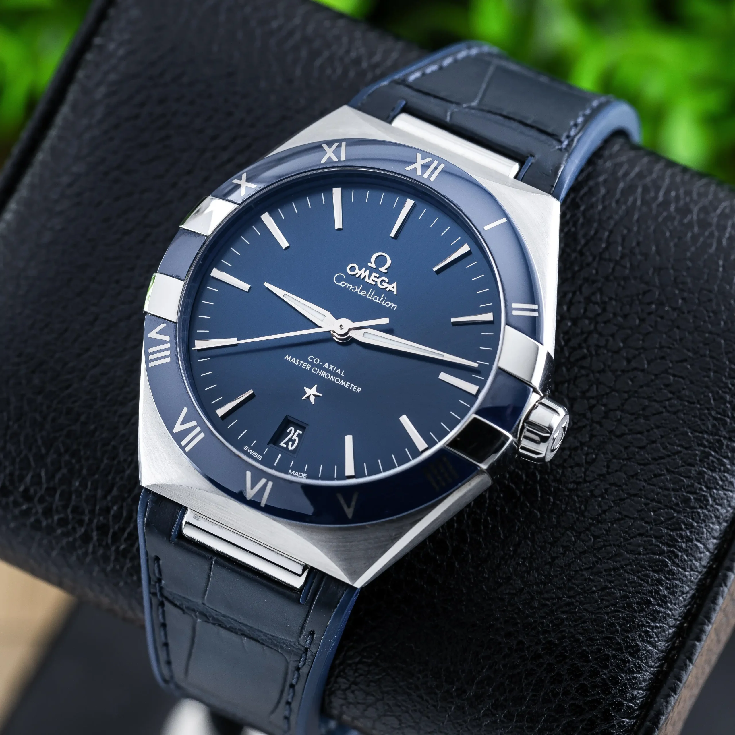 Omega Constellation Men Automatic Blue Leather Watch O13133412103001 - gallery