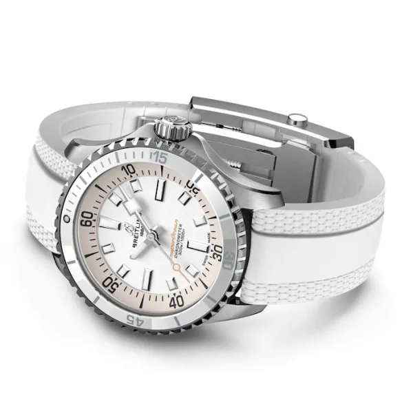 Breitling Superocean Unisex Automatic White Rubber Watch A17377211A1S1 - gallery
