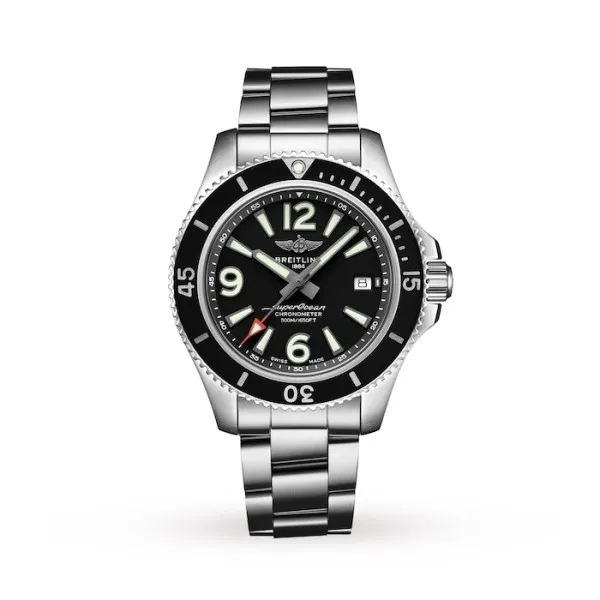 Breitling Superocean Men Automatic Black Stainless Steel Watch A17366021B1A1