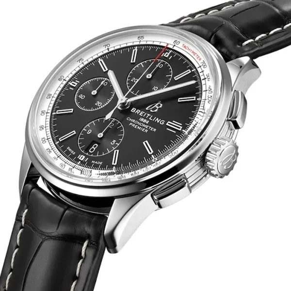 Breitling Premier Men Automatic Black Crocodile Watch A13315351B1P1 - gallery