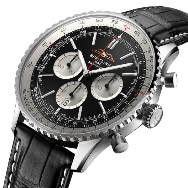 Breitling Navitimer Men Automatic Black Alligator Watch AB0137211B1P1 - gallery