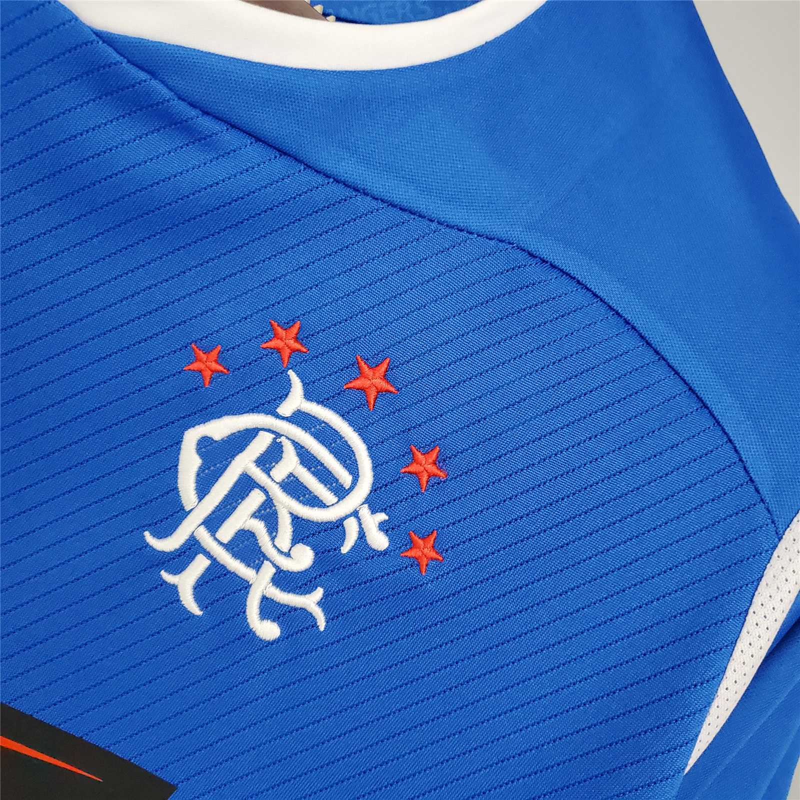 2008-09 Glasgow Rangers Home Soccer Retro Jersey - view 7