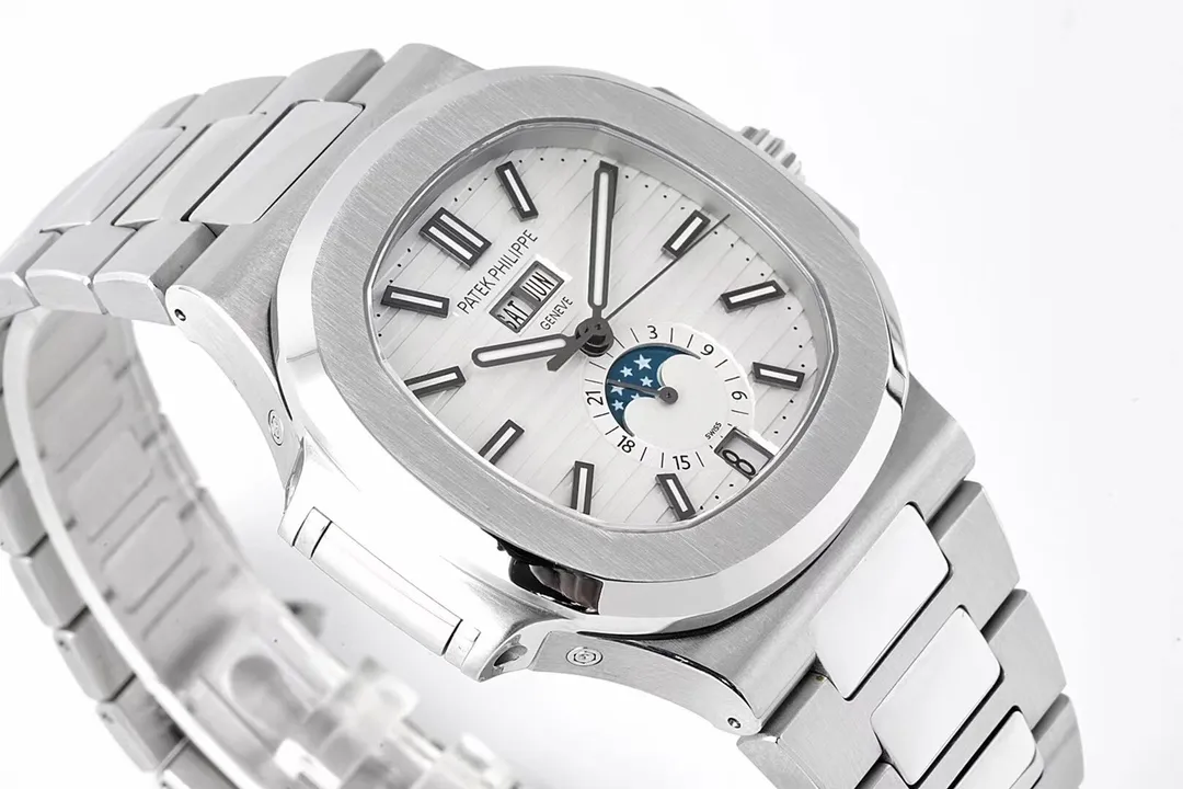 Patek Philippe Nautilus Silver Annual Calendar - gallery