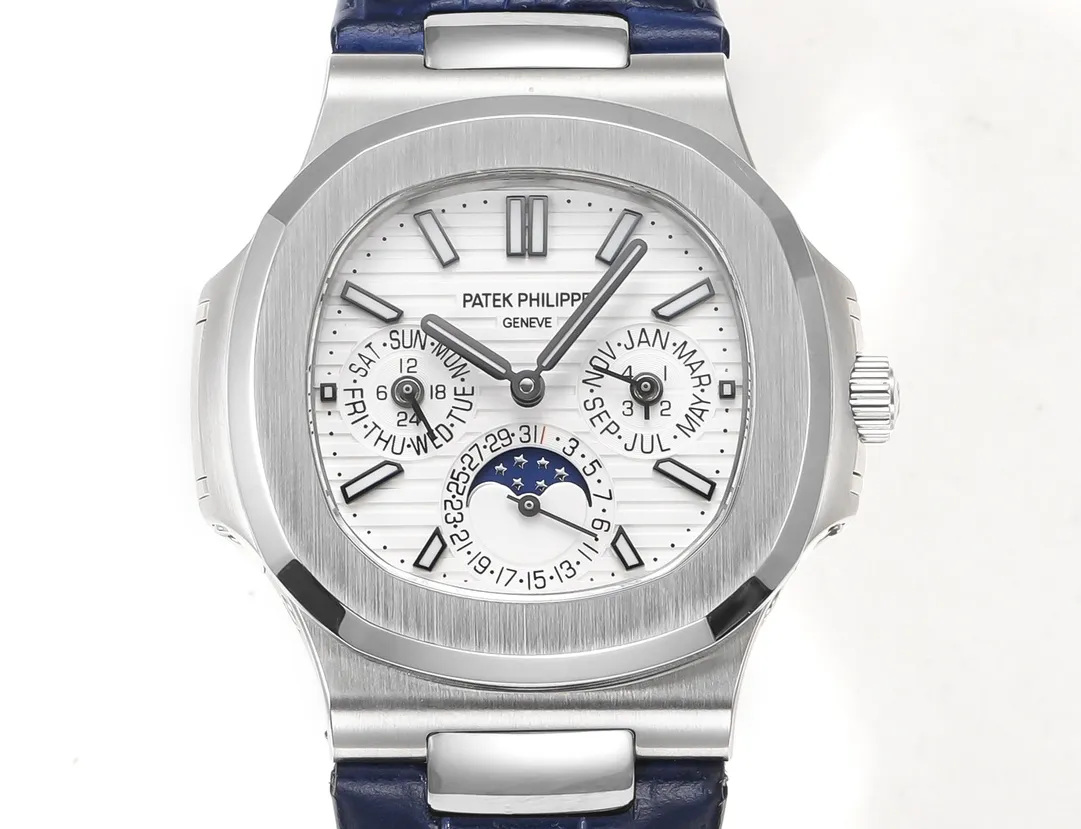 TW Patek Philippe Nautilus Blue Strap Watch - gallery