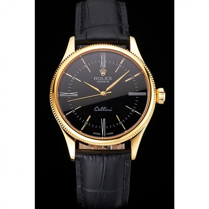 Superclone Rolex Cellini 38mm Black Dial REP016814 - gallery