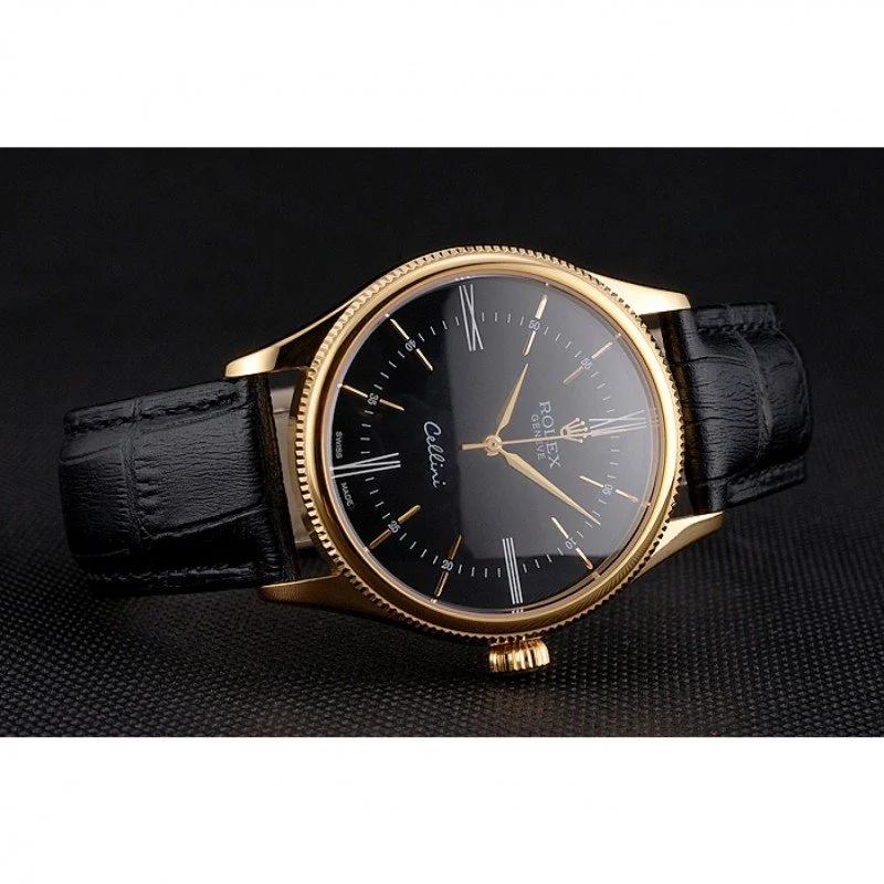 Superclone Rolex Cellini 38mm Black Dial REP016814 - gallery