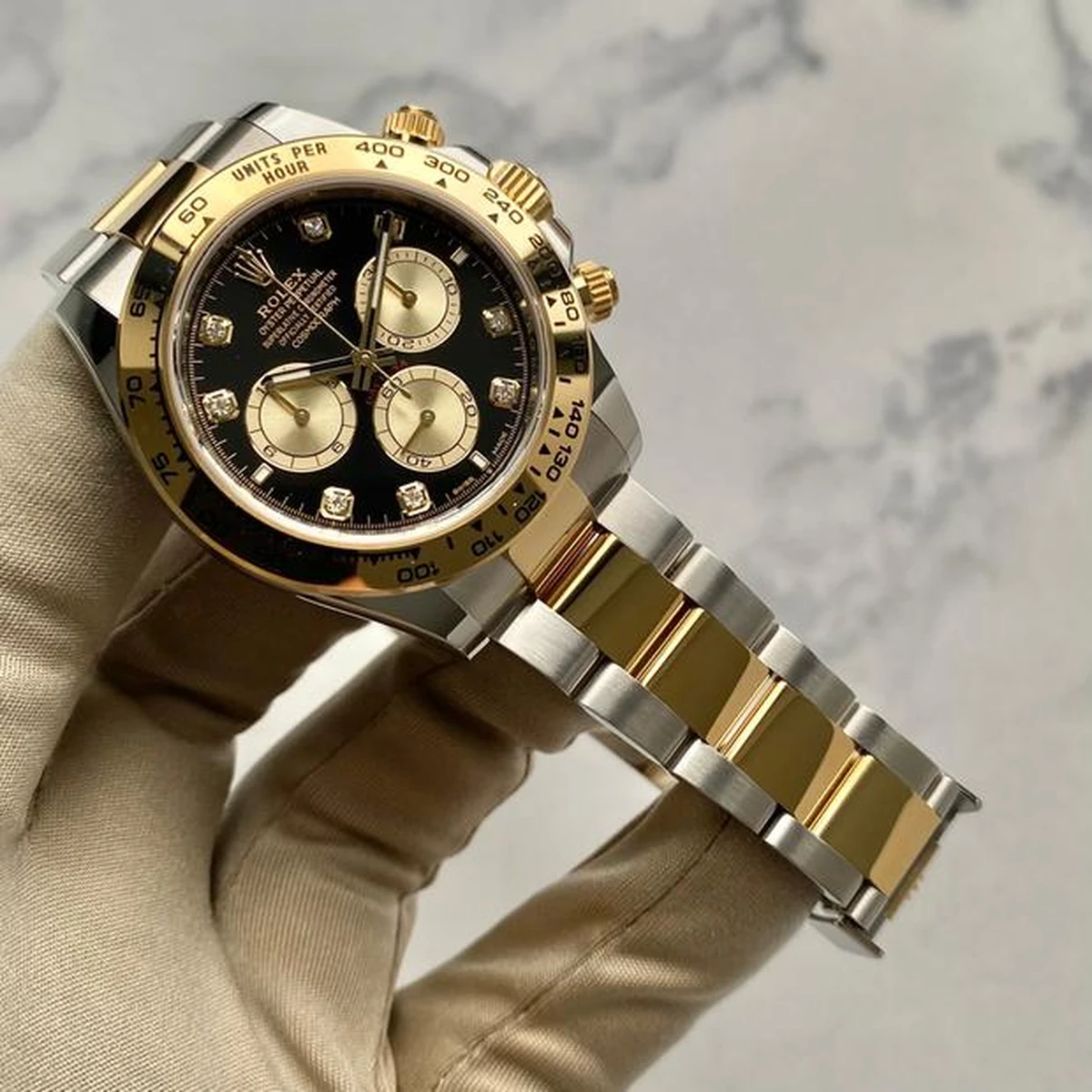 Superclone Rolex Daytona Black Diamond Dial 126503 - gallery