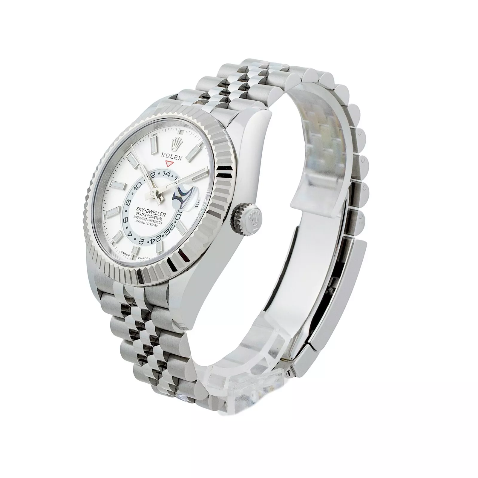 Superclone Rolex Sky-Dweller 42 mm Intense white Dial 336934 Jubilee - gallery