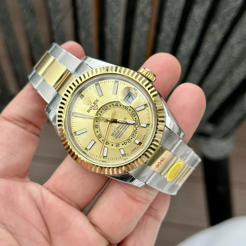 Superclone Rolex Sky-Dweller 42 mm Champagne Dial 336933 - gallery