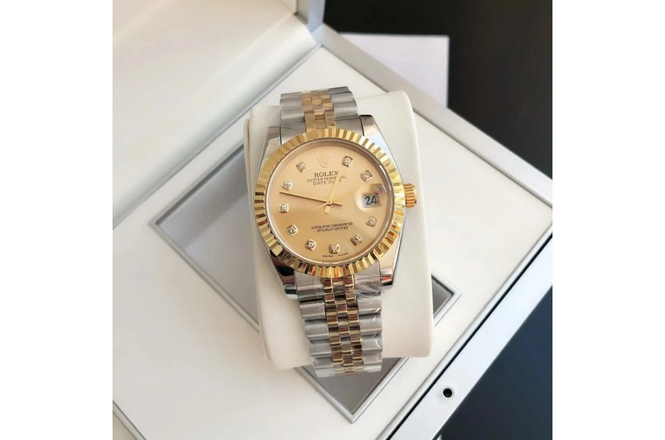 Couple Watches Rolex Datejust 36/28mm RG/SS Jub Gold/Dial - gallery