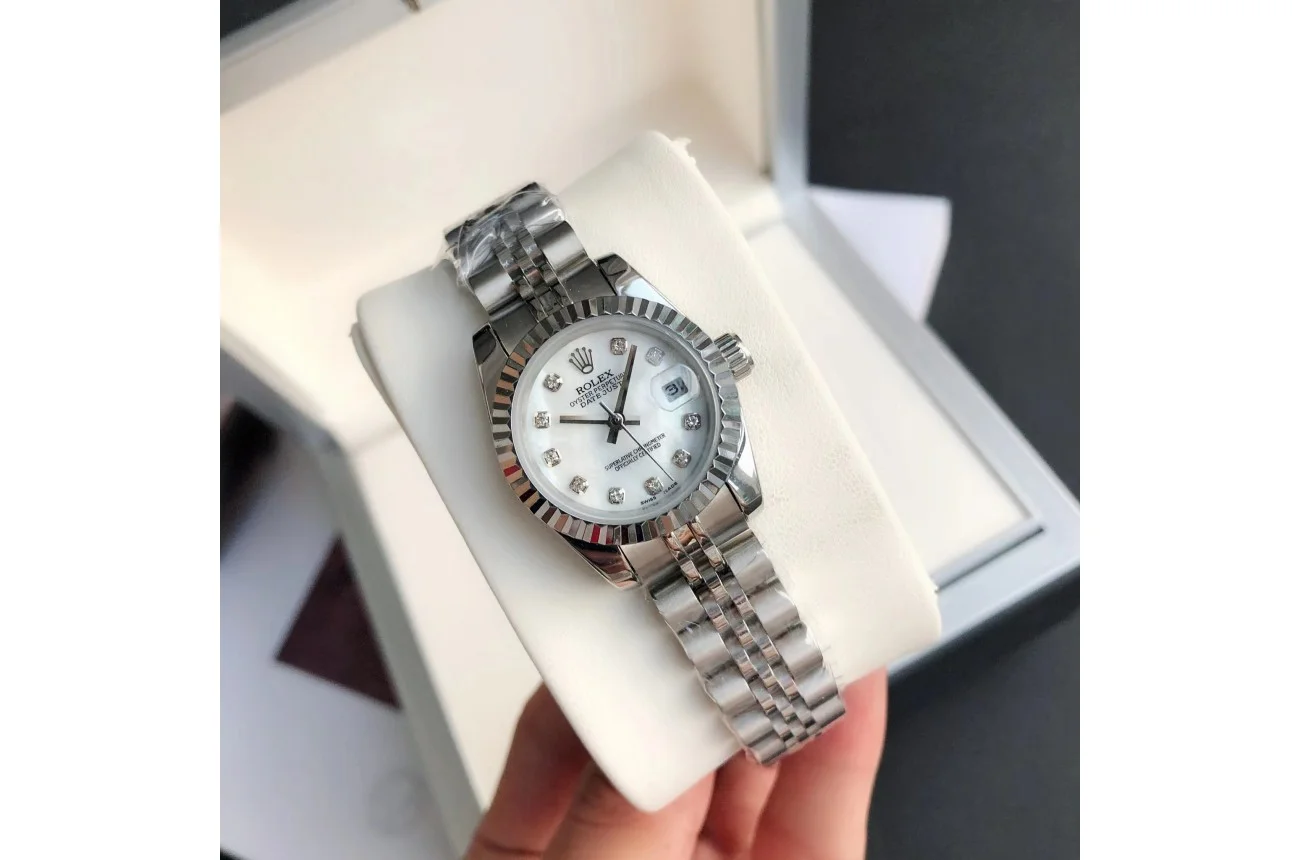 Couple Watches Rolex Datejust 36/28mm SS/SS Jub White/Dial - gallery