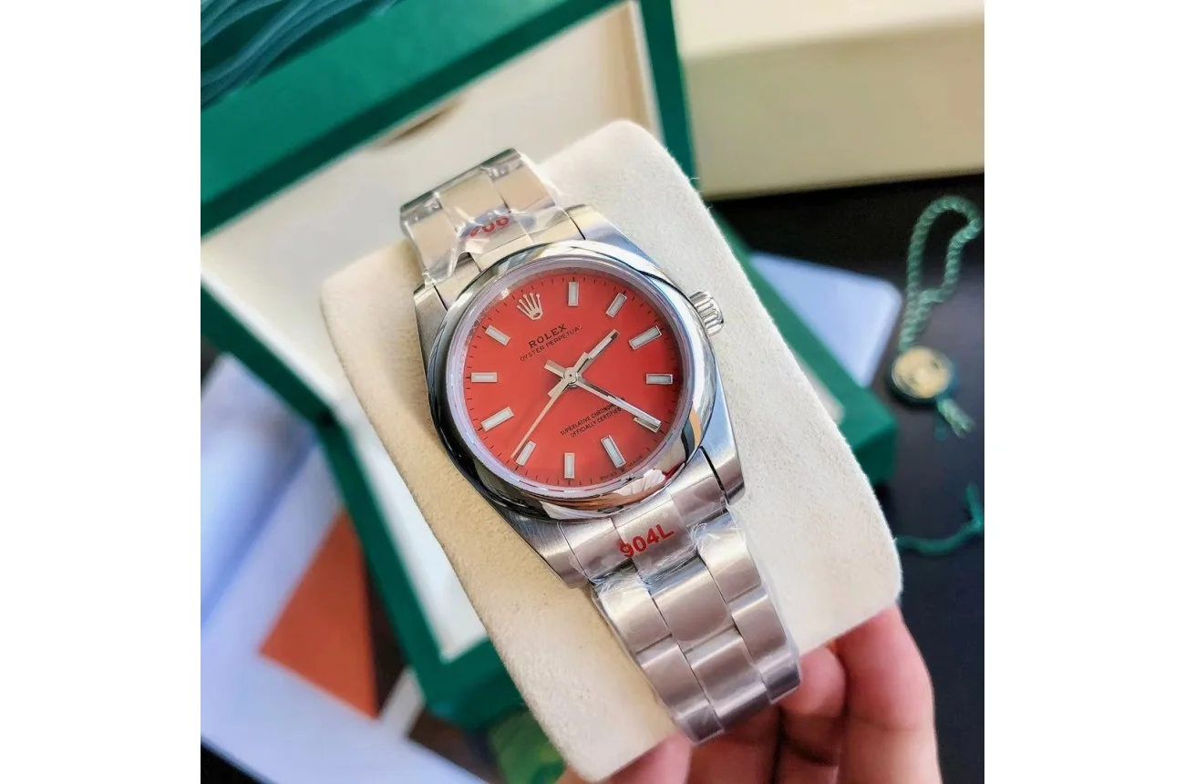 Couple Watches Rolex Oyster Perpetual 31/41mm SS/SS Red/Stk - gallery