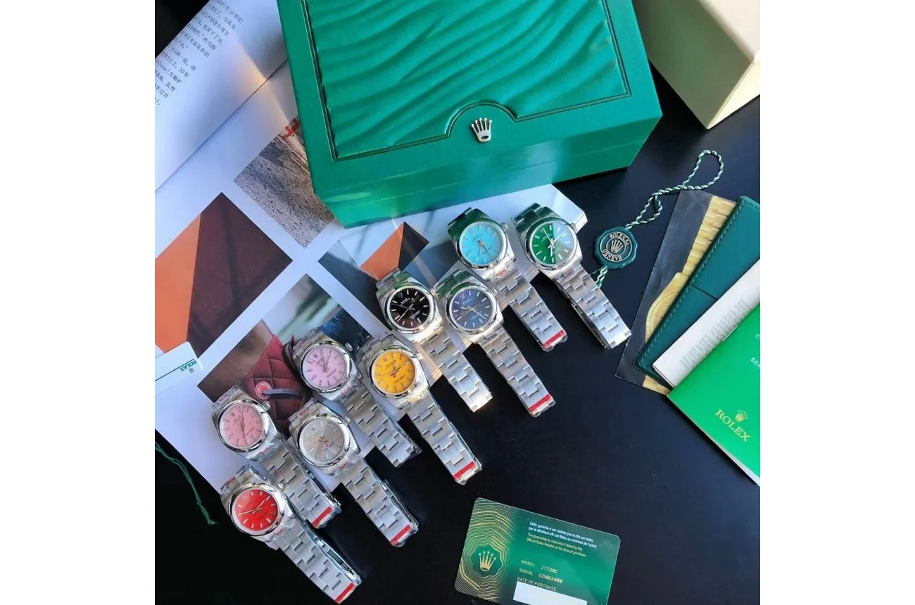 Couple Watches Rolex Oyster Perpetual 31/41mm SS/SS Green/Stk - gallery