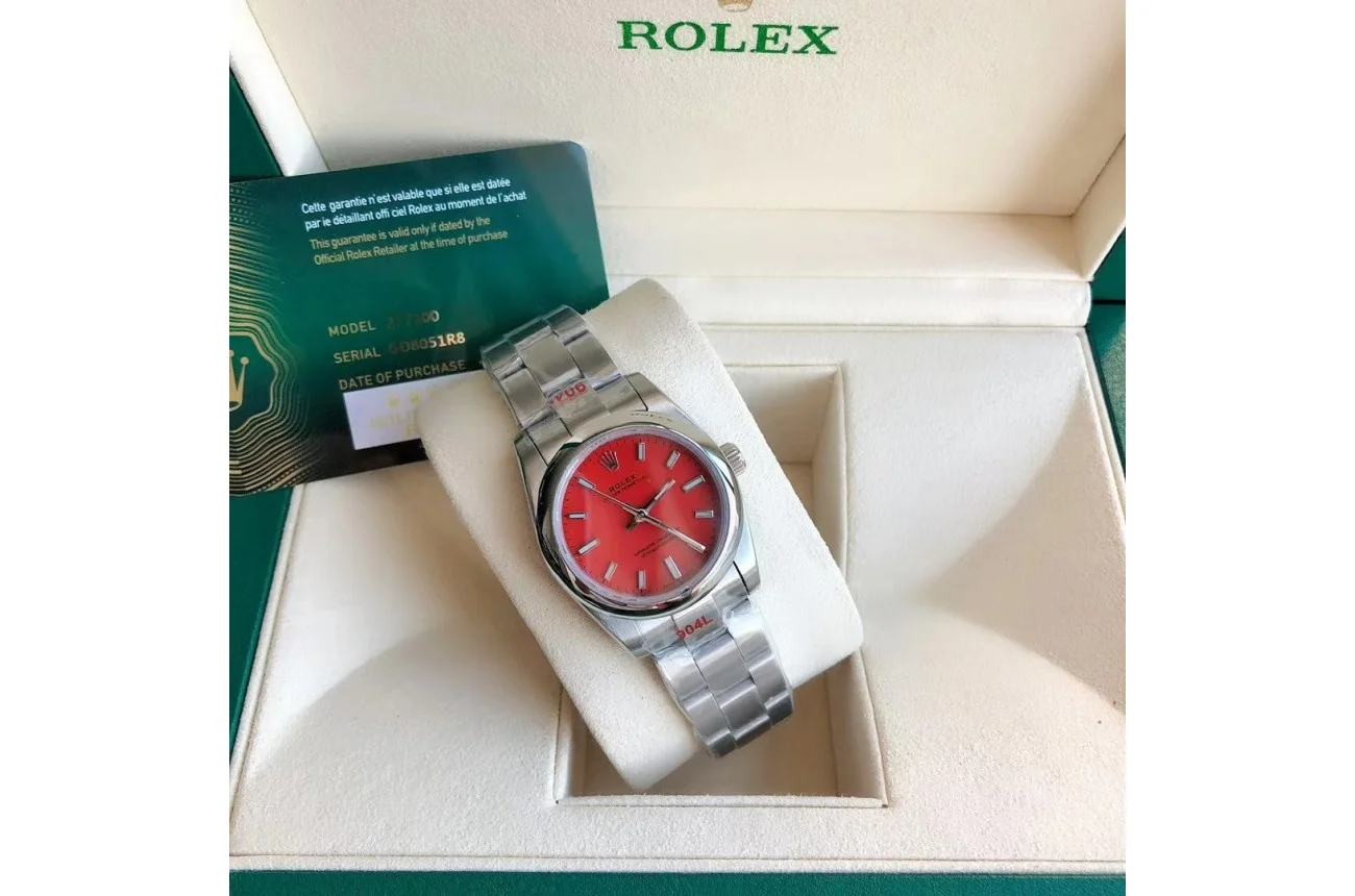 Couple Watches Rolex Oyster Perpetual 31/41mm SS/SS Red/Stk - gallery