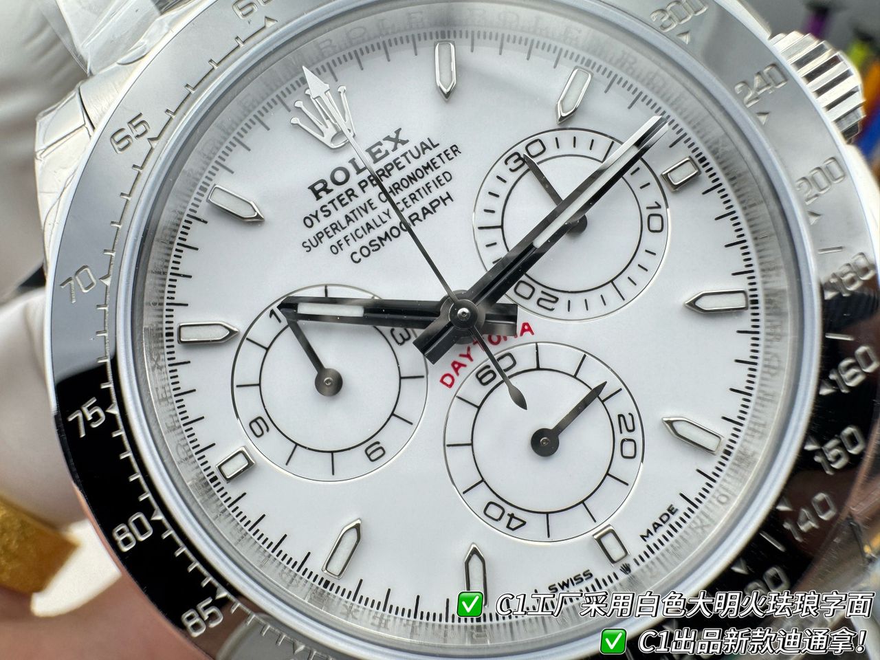 Daytona 126502 ERF 1:1 Best Edition White Dial on SS Bracelet JH4131 Super clone - gallery