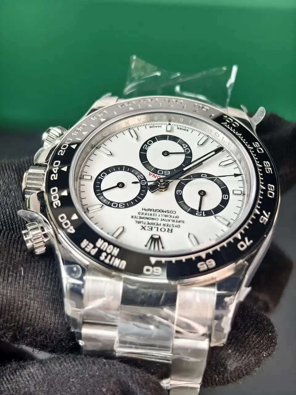 Rolex Daytona Panda Super Clone 4131 Swiss Movement 40mm White Dial 116500LN - gallery