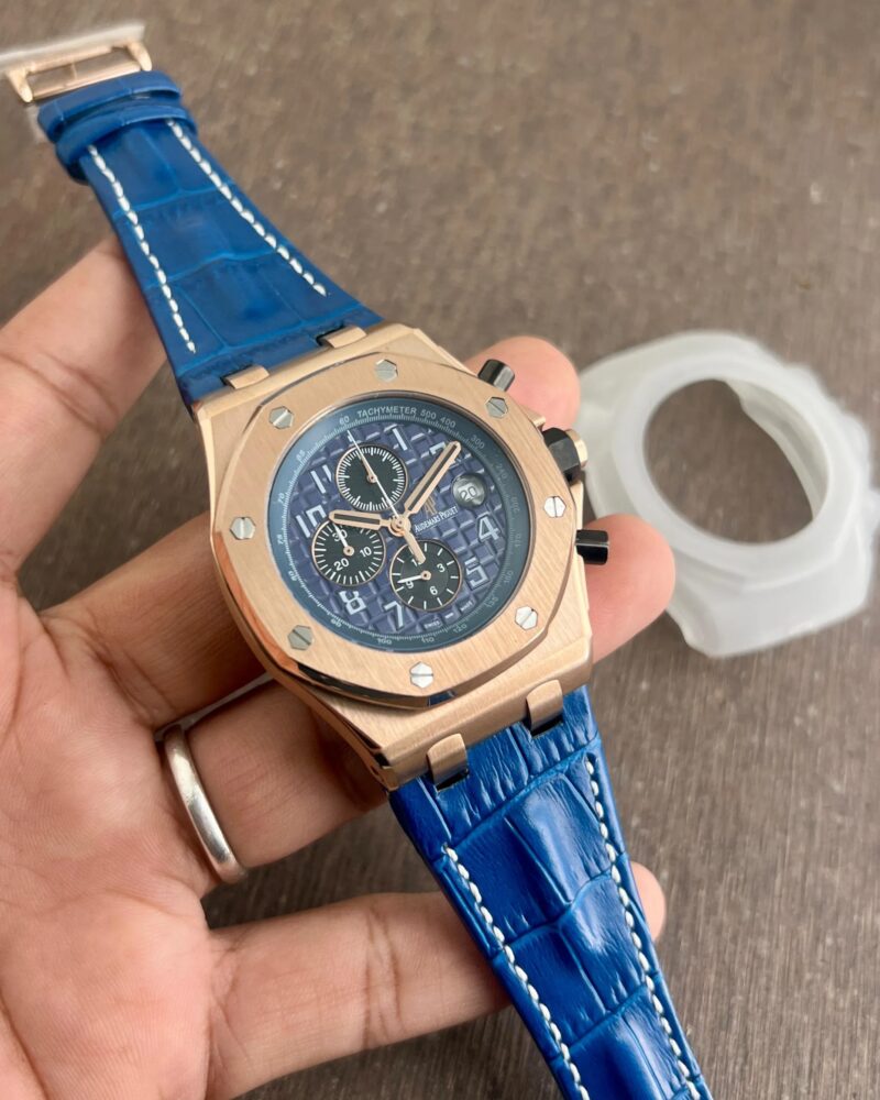 Audemars Piguet Royal Oak Chronograph Blue Chroco Strap - gallery