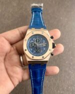 Audemars Piguet Royal Oak Chronograph Blue Chroco Strap - gallery