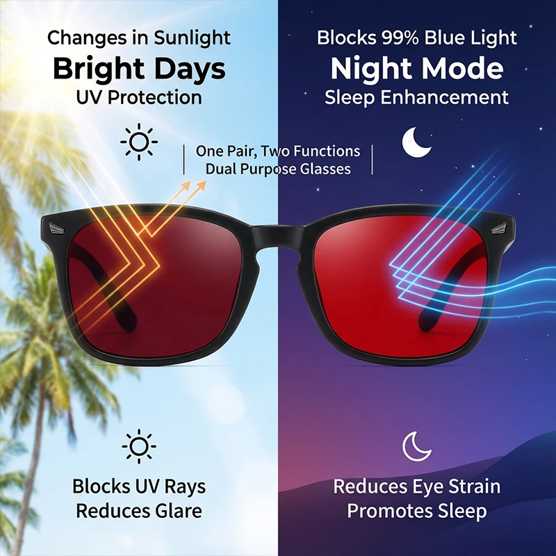How Anti Blue Light Blocking Sleep Square Glasses Men Women 2026 Luxury Brand Reading Red Tinted Lenses Change Color Sunglasses Can Transform Your Daily Routine
